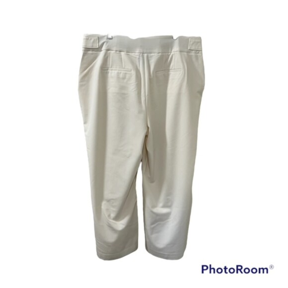 Lane Bryant Womens Ivory White Wide Leg Zip Closure Dress Pants Size 22s - Picture 2 of 9